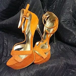 Baker's open toe 5 inch heels